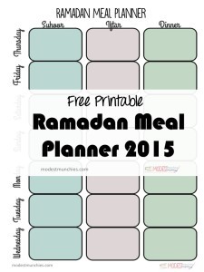 ramadan meal planner