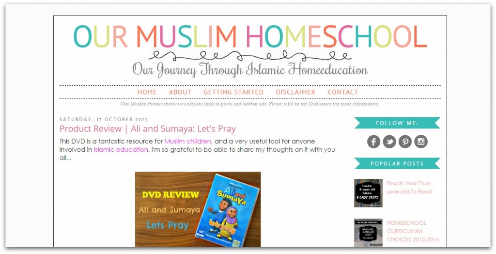 Our muslim homeschool