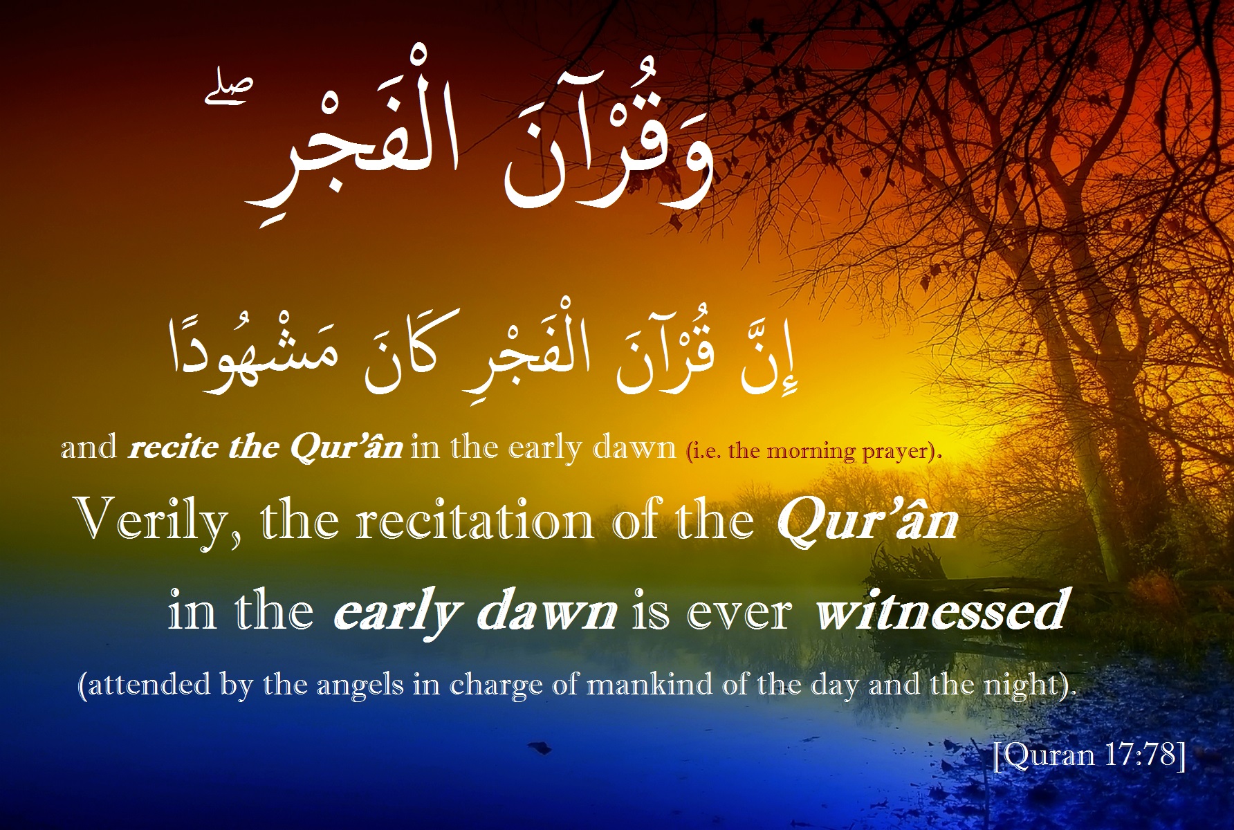 dawn quran recitation witnessed