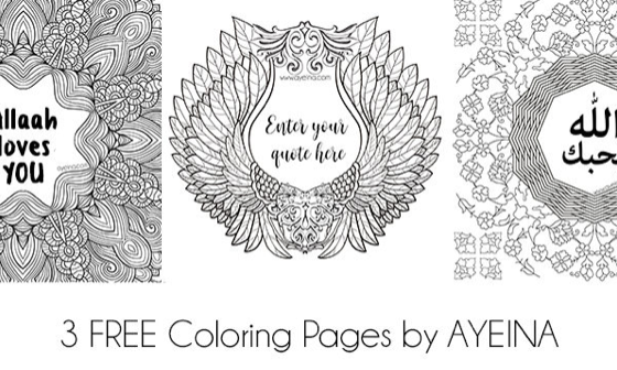 Free colouring page Ayeina